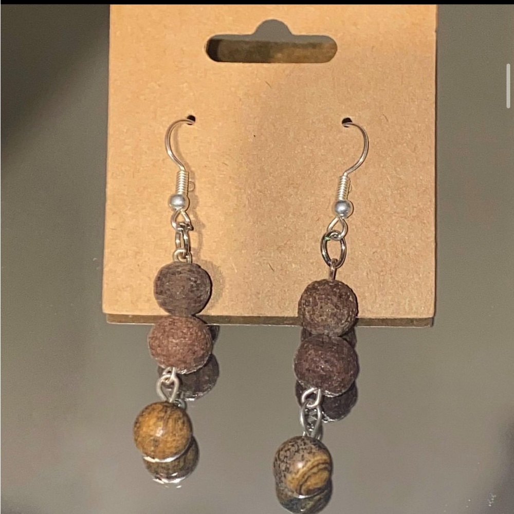 Picture Jasper earrings